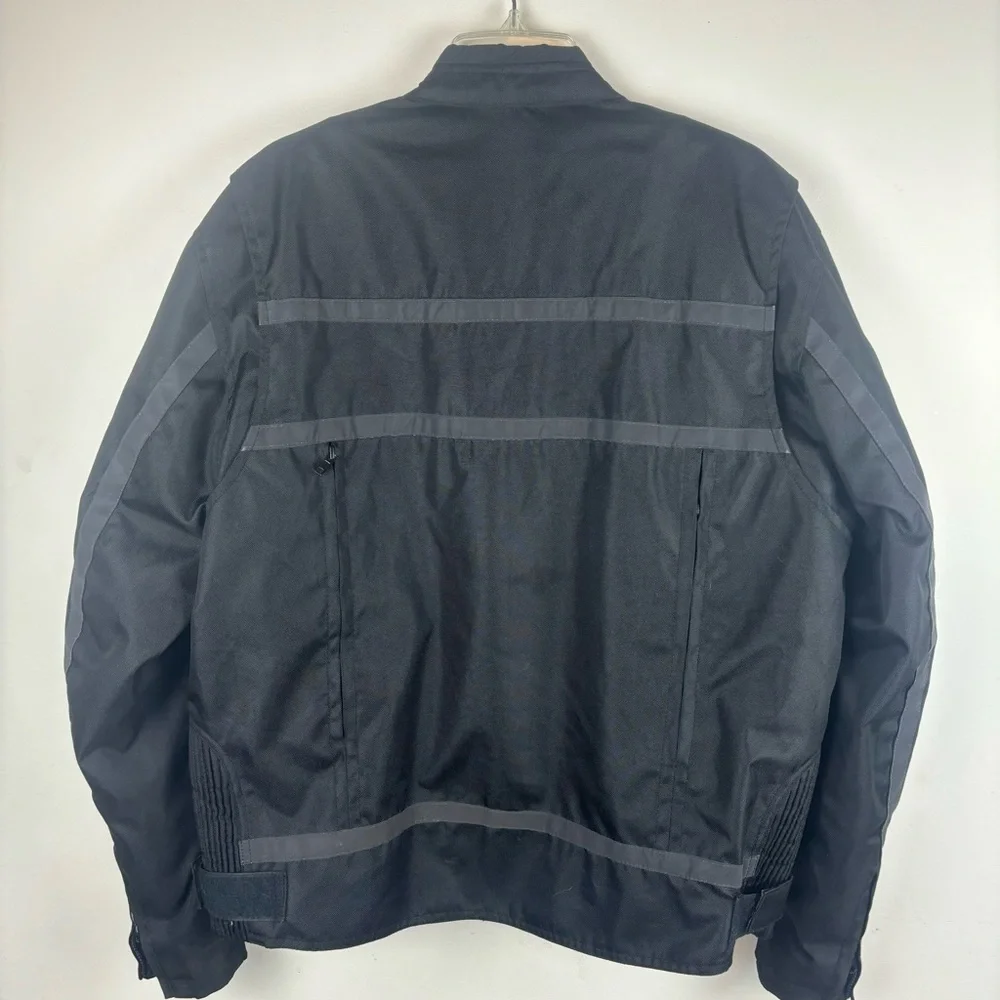 Revolution Gear Motorcycle jacket in black nylon-Men’s Large